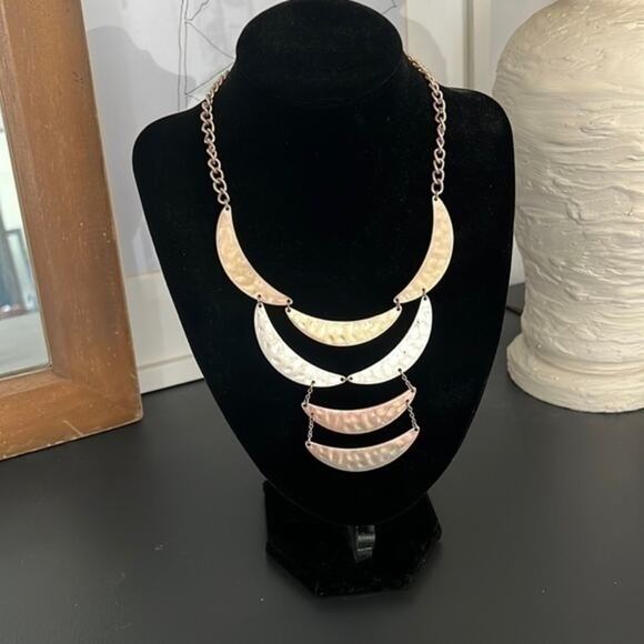 Mixed Metal Multi Layer Necklace - Picture 2 of 5